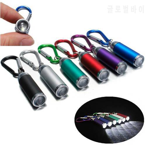 6 Colors Mini LED Flashlight Torch KeyChain Keyring Key Chain Ultra Bright Portable For Camping Outdoor Practical Emergency Tool
