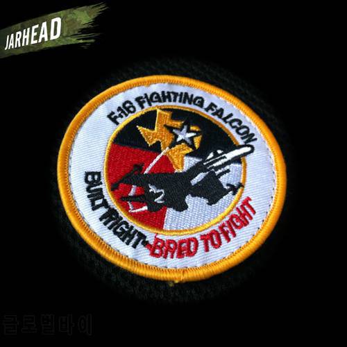 F-16 Fighting Falcon Tactical Patches Embroidery Badge Military Fans Personalized Armband Outdoor For Clothe Jacket Backpack Hat