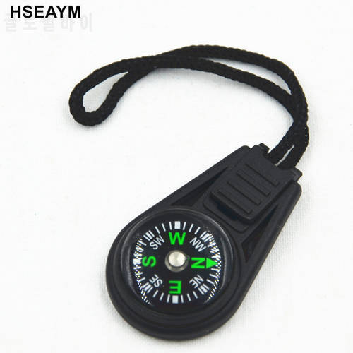 HSEAYM Lanyard Mini Compass Survival Tool Buckle Car Camping Hiking Pointing Guide Portable Handheld Compass