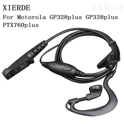 G-hook Earphone Headset with PTT & VOX for Motorola GP344 GP388 GP328Plus GL200 EX500 EX600XLS GP338Plus