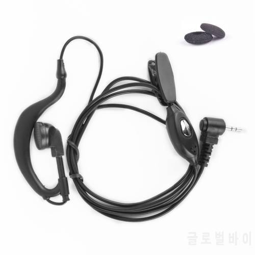10pcs/lot 2.5mm headset with PTT MIC Walkie Talkie Earpiece for R40 Radio walkie talkie earphone with throat mic Black