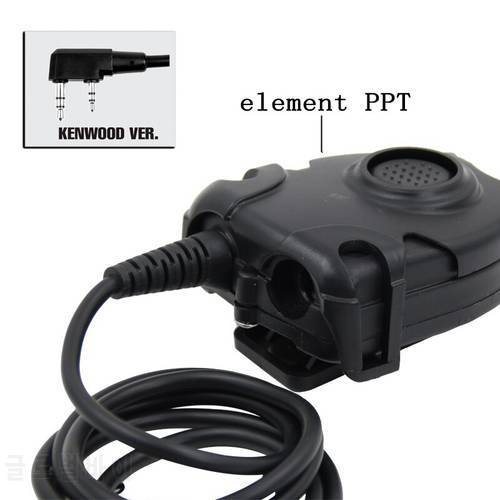 XIERDE Peltor PTT Headset Adaptor for Z Tactical Bowman Elite II HD01 HD02 HD03 H50 H60 for Kenwood BaoFeng UV-5R walkie talkie