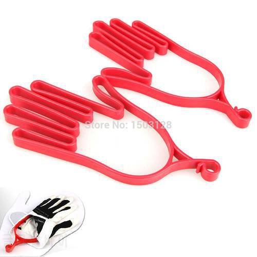 Golf One Pair Red Durable Outdoor Sport Plastic Golf Gloves Mitten Holder Rack Stretcher