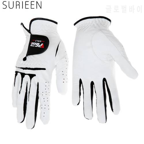 SURIEEN Outdoor Cabretta Leather Golf Gloves Men&39s Left And Right Hand Soft Breathable Sheepskin Slip-resistant Male Golf Gloves