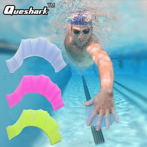Men Women Child Half finger Silicone Swimming Fins Swim Pool Sports Training Hand Webbed Gloves Flippers Paddles Equipment