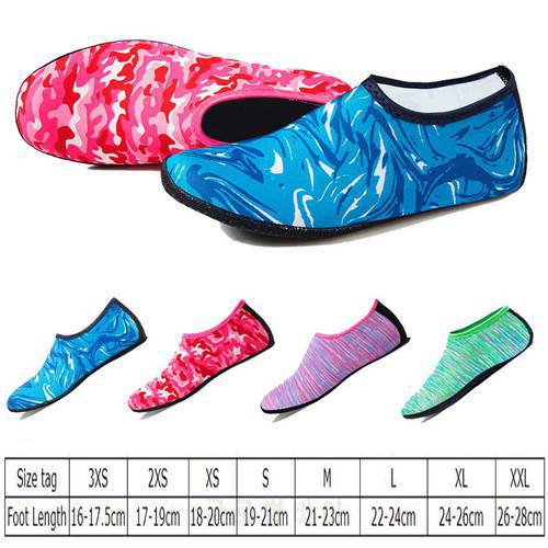 Summer Men Women Swimming Water Shoes For Beach Camping Shoes Flippers Camouflage Neoprene Socks Non-slip Aqua Shoes Yoga