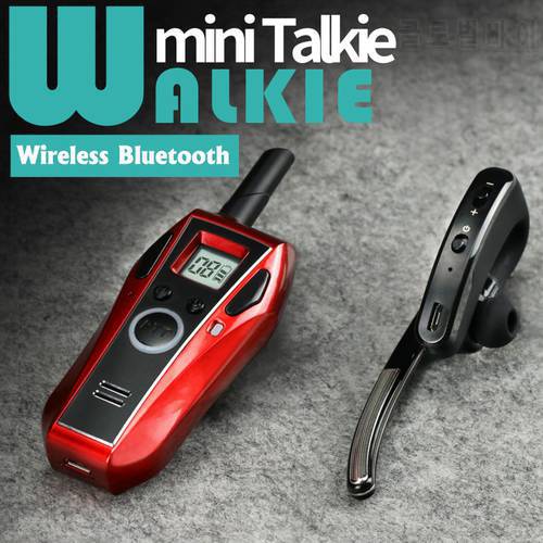 MINI Walkie Talkie Handheld Bluetooth Headset Wireless Earphone Small Size Two Way Radio Wireless Headphones Buletooth Earpiece