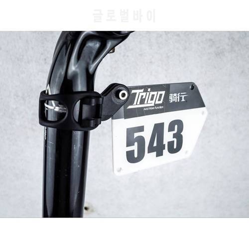 Road Bike Triathlon Racing Number Plate Mount Holder Plate Card Bracket for Round Aero V Seatpost