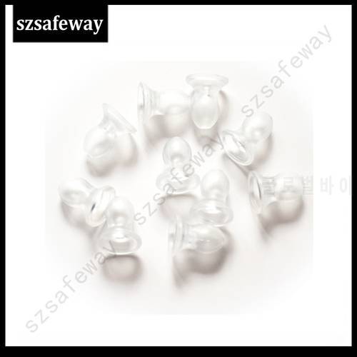 10PCS/LOT Transparent Silicone Ear tips For Kenwood Two Way Radio Acoustic Tube Earpiece
