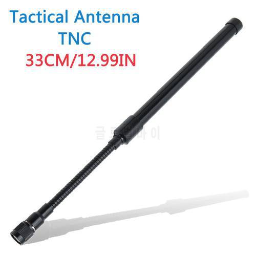 TNC Dual Band 144/430Mhz Foldable Gooseneck Tactical Antenna For Walkie Talkie Kenwood TK-388 Harris AN/PRC-152 AN/PRC-148 Maran