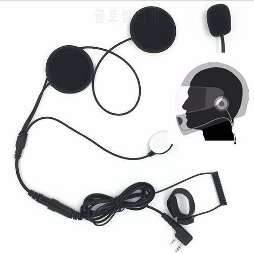 New 2PIN finger PTT walkie talkie Motorcycle Helmet Headset Earpiece for Two Way Radio Baofeng UV-5R UV-5RA E BF-888S GT-3 GT-3T