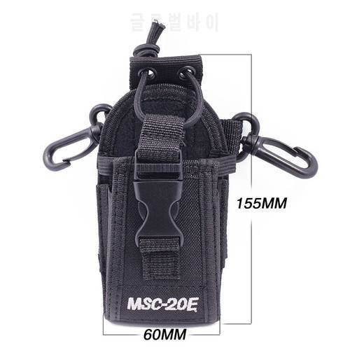 Abbree MSC-20E Portable Walkie Talkie Nylon Case Cover Holder for Yaesu Baofeng UV-5R UV-9R Plus Pro UV-XR TYT Woxun 2-Way Radio