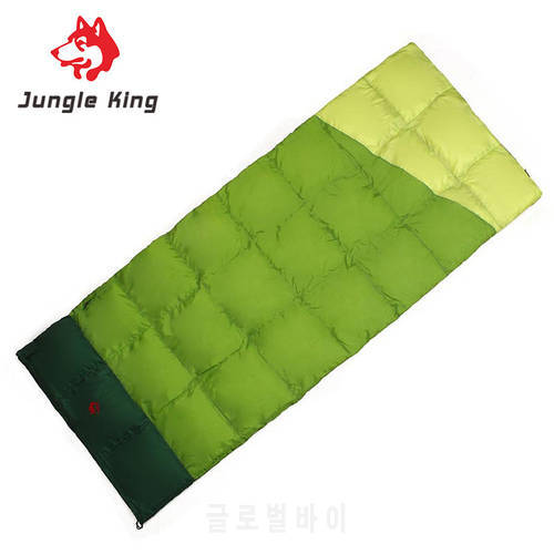 Jungle King 2018 new outdoor camping lovers down sleeping bag envelope type winter and autumn 300 g duck down nylon 0 degrees