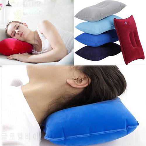 7 Colors Inflatable Travel Folding Neck Pillow Mini Travel Pillow Ultralight Air Inflatable Pillow Outdoor Camping Sleeping Bag