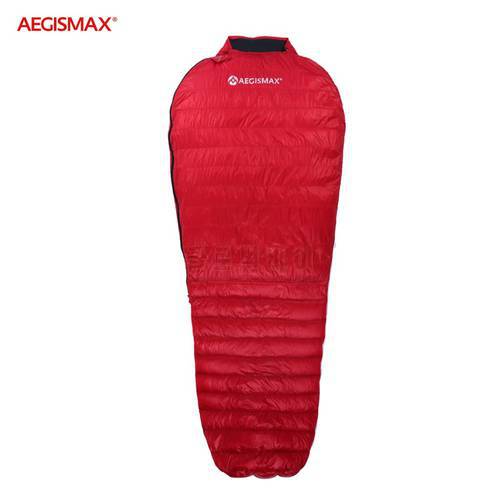 AEGISMAX NANO Red Outdoor Camping Ultra Dry White Goose Down Mummy Sleeping Bag