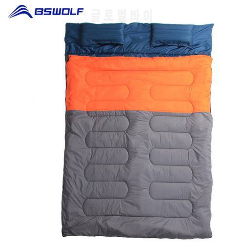 BSWolf Ultralight Camping Sleeping Bag Waterproof Keep Warm Double Adults Cotton Sleeping Bag For Outdoor Travel 2.2/3.0/3.5kg