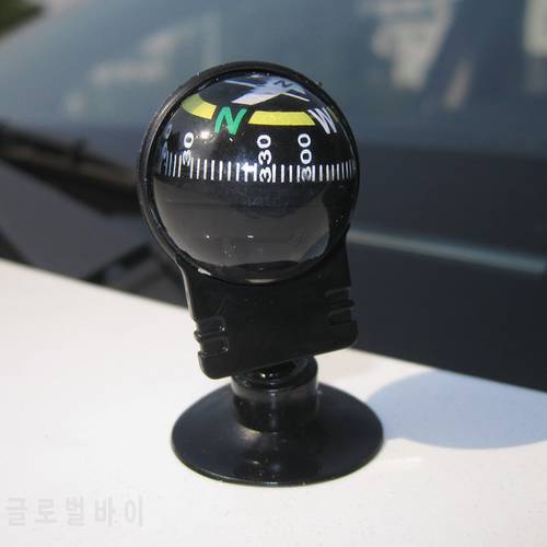 1Pcs 360 degree rotation Waterproof Vehicle Navigation Ball Shaped Car Compass Ball with Suction Cup Outdoor Accessories