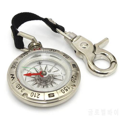 Vintage metal lanyard Portable keychain compass Camping Hiking Pointer Pointing Guider sports outdoors equipment