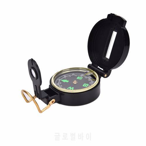 Metal Lensatic Compass Military Camping Hiking Army Style Survival Marching Pointing Guider Luminous Compass 1PC