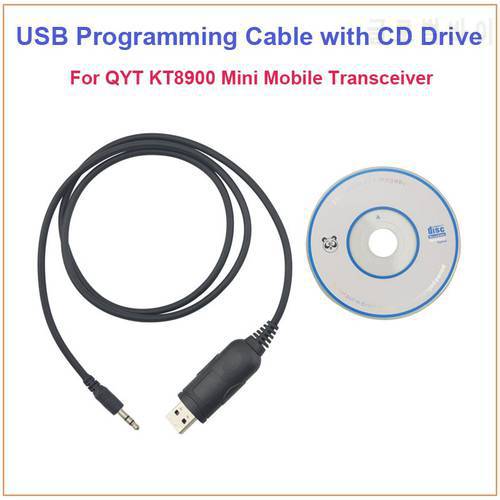 QYT KT8900 KT-8900 USB Programming Cable&CD Software for QYT KT-8900 KT-UV980 KT8900R KT-8900R Dual Band mini Mobile Car Radio