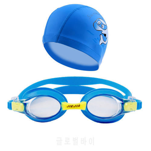 Children Swimming Pool Glasses set Dolphin Cartoon Kids Swim Caps gafas natacion Fish arena Eyewear Waterproof Swimming goggles