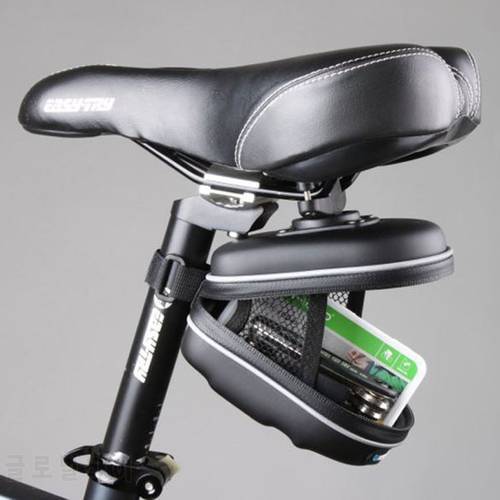 Bicycle Saddle Bag Waterproof Bike Basket Rear Cycling Seat Bag EVA Rear Pouch Rainproof Bicycle Storage Bag Case Black
