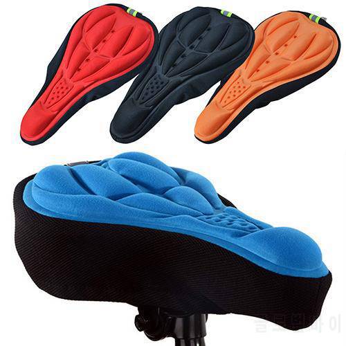 NEW 3D Soft Silicone Cycling Bicycle Bike Cover Saddle Breathable Mat Cushion Seat Gel Cushion Soft Pad Bicycle Bike Accessories