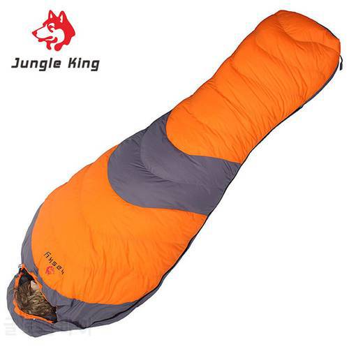 Jungle King New outdoor high quality winter 1000 grams of duck down filled outdoor hiking hiking camping Mummy sleeping bag