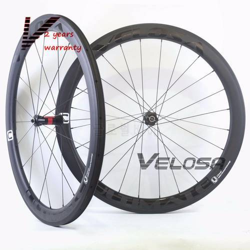 Velosa Ultimate 50 Asymmetrical 50mm full carbon bike wheelset,700C road bike wheel,rear asym rim with DT240/DT350 hubs