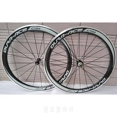 width 23mm 700c free shipping favorable sticker carbon clincher wheel 50mm alloy brake surface powerway R36 ceramic
