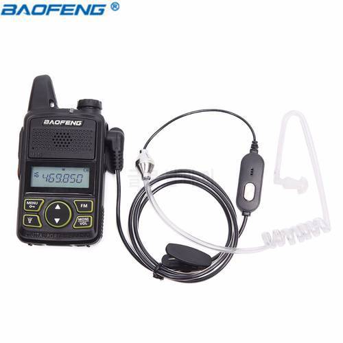 Baofeng 1 Pin Covert Air Acoustic Tube Headset Earpiece for Baofeng Walkie Talkie BF-T1 BF-T8 UV-3R Plus Two way Radio