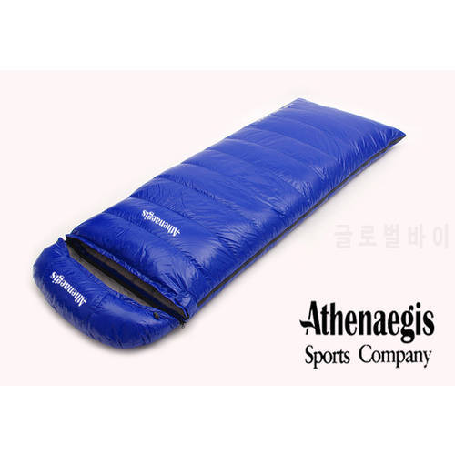 Athenaegis White Goose Down 2200g/2500g/2800g/3000g Filling Spliced Envelope Waterproof Adult Winter Warm Sleeping Bag