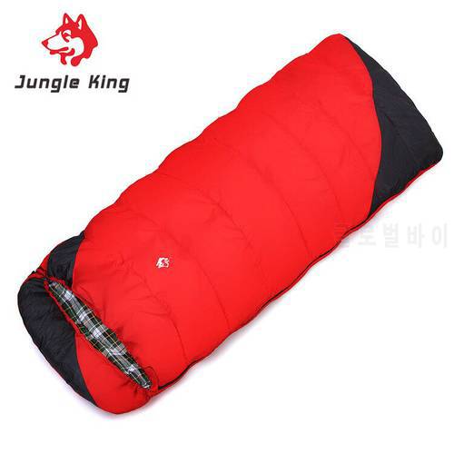 Jungle King Outdoor camping sleeping bag -18 degree warm envelope sleeping bag 2.3 kg adult emergency cotton winter sleeping bag
