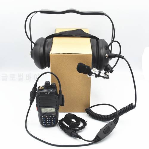 2PCS Noise Cancelling Aviation Headset/Helmet/Earphone Compatible with K1 Plug Two Way Radio/Walkie Talkie for Racing