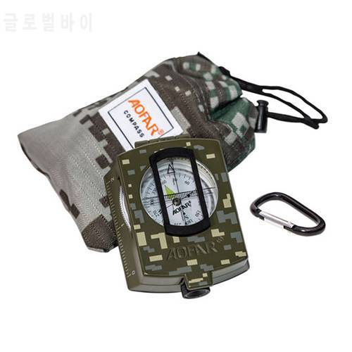 Zinc Alloy Outdoor Compass Camouflage Metal Compass K4580 Outdoor Multi Tool with Bag Camping Portable Accessories Compass