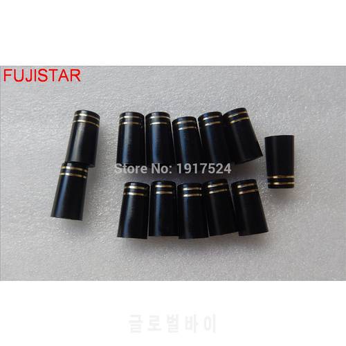 FUJISTAR GOLF black with 2 gold ring ferrules for irons spec : inner * higher* outer size 9.2*25*13.8 mm