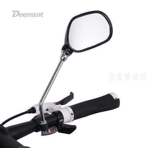 Deemount 1 Pair Bicycle Rear View Mirror Bike Cycling Wide Range Back Sight Reflector Angle Adjustable Left Right Mirrors