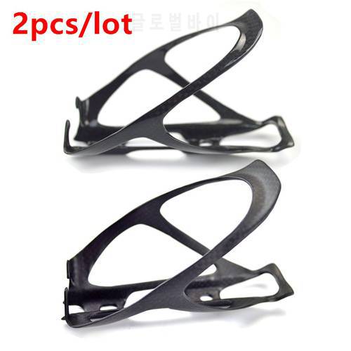 2PCS Carbon Bottle Cage Water Bottle Cage MTB/Road Bicycle Bottle Holder Bike Mountain Fixed Gear Bike Accessories
