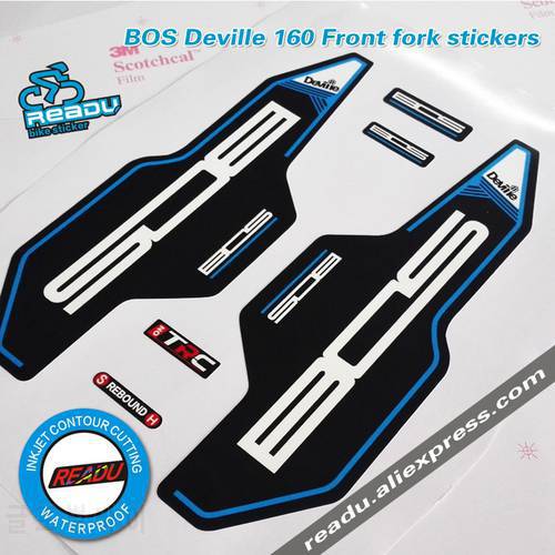 BOS Deville 160 Front Forks, Mountain Bikes Bicycle Fork Stickers BOS Stickers Decals Bicycle Forks Protection Stickers