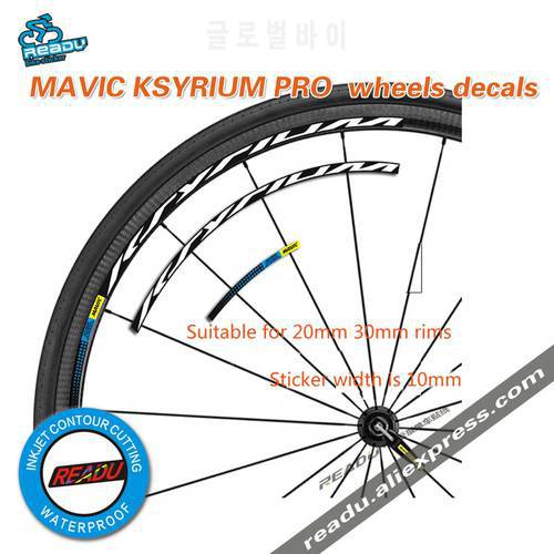 mavic KSYRIUM PRO Road Bike Wheelset stickes decals bicycle Wheel rims stickers width is 10mm Suitable 20-30 rims for two wheel