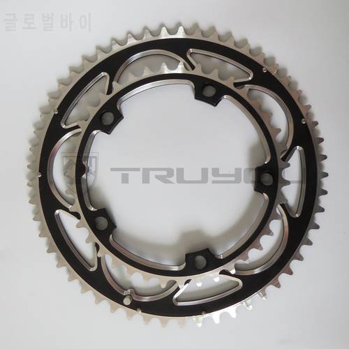 TRUYOU Chainring 130 BCD 53T 52T 50T 48T 42T 39T 38T Ring Chainwheel Road Bicycle Folding Bike CNC for Double Chain Wheel