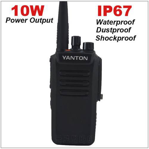 UHF 400-480MHz 10W Power Output IP67 WATERPROOF FM Portable Two-way Radio Yanton T-850
