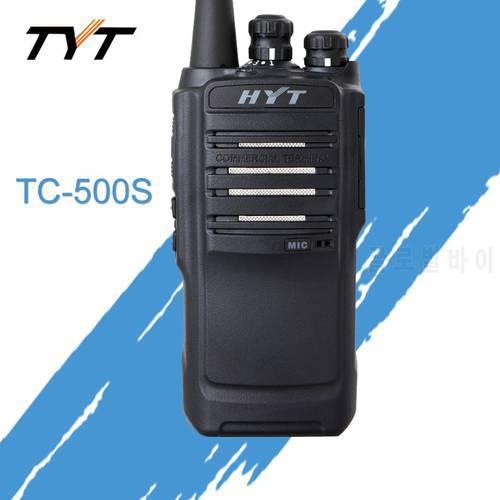 For HYT Radio HYT TC-500S Two Way Radio UHF 450-470MHz VHF 136-154MHz Walkie Talkie Waterproof Dustproof Portable Handheld Radio