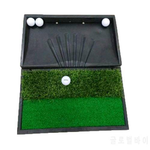 mini golf practice mat with golf ball tray