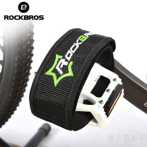 ROCKBROS Cycling MTB Ultralight Bike Bicycle Pedals Dog Mouth Cover Bike Pedals Bands Bike Feet Foot Straps Fixed Gear Anti-slip