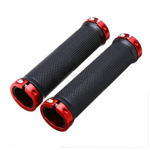 1 Pair Bicycle Handlebar Grips Cover MTB Mountain Bicycle Handlebar Grips Lock-on Fixed Gear Rubber Bike Grips Cycling Parts