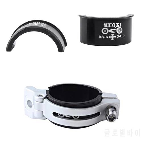 Bicycle Front Derailleur Clip Adapter Mountain Road Bike MTB Seat Clamp Converter Shim Reduces 34.9mm to 28.6mm