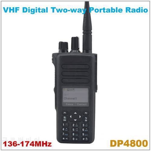 Wholesale Orignal Brand New DP4800 VHF 136-174MHz Digital Portable Two-way Radio Digital DMR Walkie Talkie