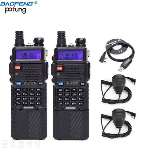 2 PCS Baofeng UV-5R8W walkie talkie 3800mAh Battery Tri-Power 8W/4W/1W Two way radio 10 km Dual Band VHF&UHF CB Radio