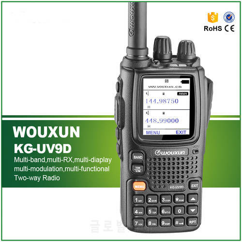 Original Wouxun KG-UV9D Walkie Talkie Dual Band Dual Display 136-174/400-512MHz Air Band Receive 999CH 5W Two Way Radio